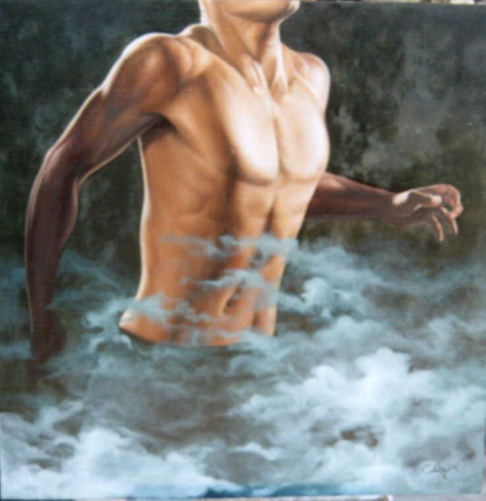 carlos reyes, trampa de humo Oil Canvas Nude Paintings