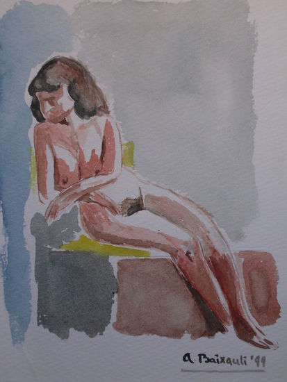 Desnudo Watercolour Paper Figure Painting