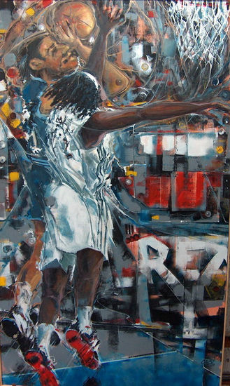 SALTO EN MOVIMIENTO. Mixed media Panel Sports