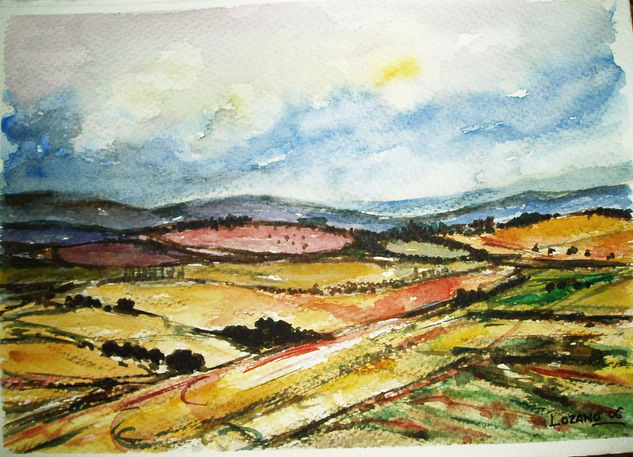 Tierras de Lezuza. Albacete Watercolour Paper Landscaping