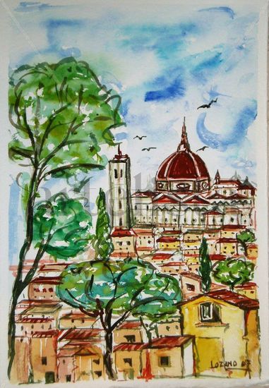 Pinos Florentinos Watercolour Paper Landscaping