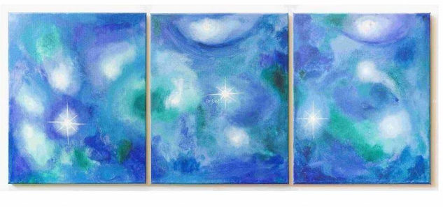 nebulosa azul Acrylic Canvas Others