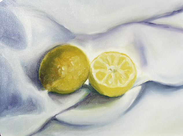 limones Oil Paper Still Life Paintings