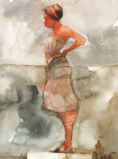 Niña Norteña Watercolour Paper Figure Painting