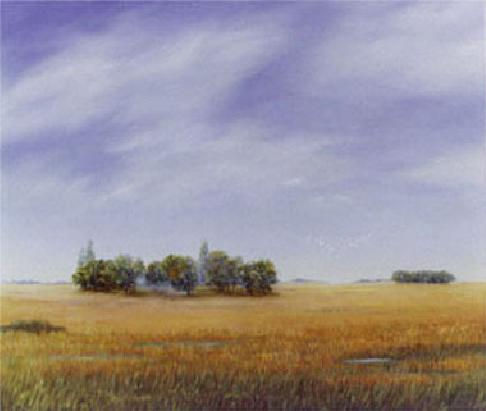 Bosquesillo en La Pampa Oil Canvas