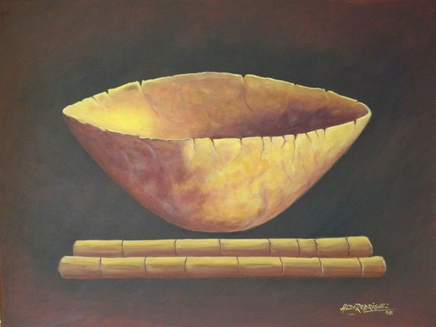 VASIJA CON CAÑAS   OLEO 60X50