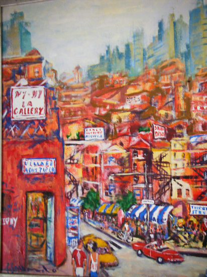 RIVIERA CAFE IN MANHATTAN (Detalle) Oil Canvas Landscaping