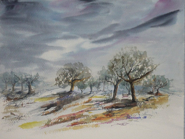 Encinas de Cáceres Watercolour Paper Landscaping