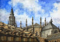 Catedral y tejados. Toledo.