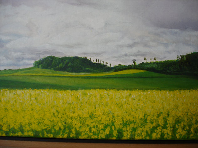 VERDE Y AMARILLO Oil Canvas Landscaping