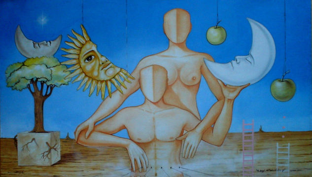 MI ANGEL MI TODO MI OTRO YO Oil Canvas Figure Painting