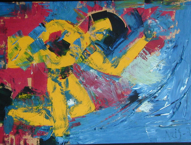 el atleta Oil Canvas