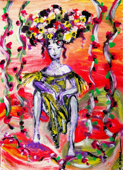 MISSIS DECÖ II Gouache Paper Figure Painting