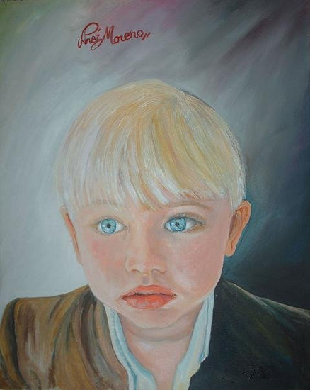 Pequeños andaluces, Martín. Oil Canvas Portrait