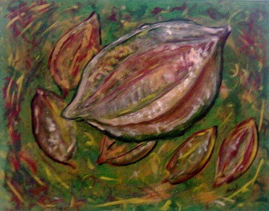 Cacao al Viento Acrylic Canvas Figure Painting