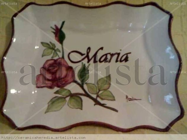 bandeja con nombre
