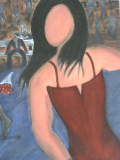 Véte con él Oil Canvas Figure Painting