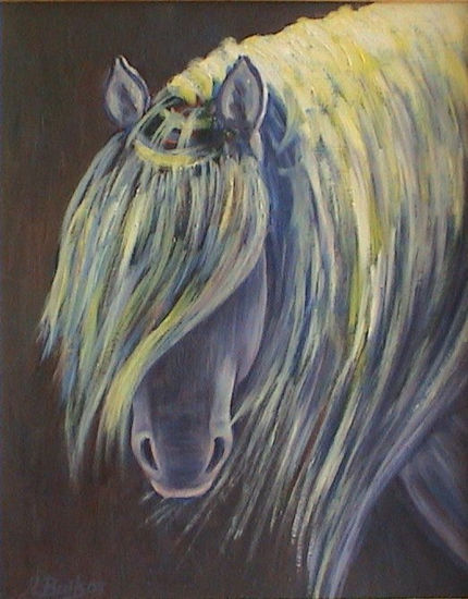 Mustang Oil Canvas Animals