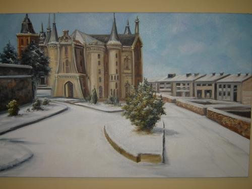 Castelo na Espanha Oil Canvas Landscaping