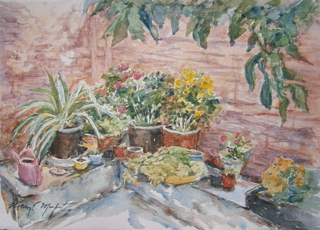 El Jardin de Amparo Watercolour Paper Floral Painting