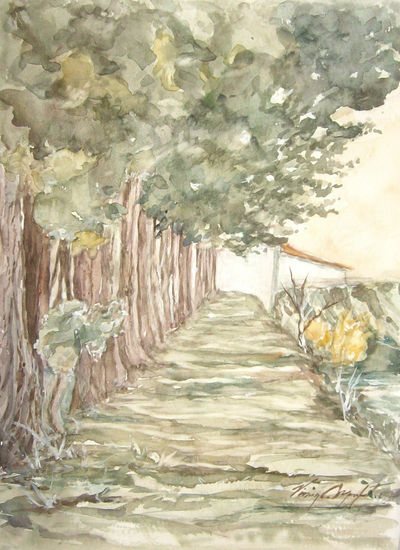 El Final del Camino Watercolour Paper Landscaping