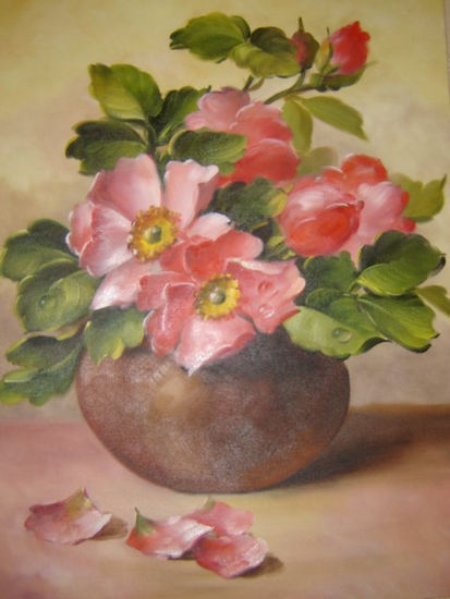 rosas Oil Canvas Floral Painting