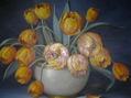 vaso com tulipas