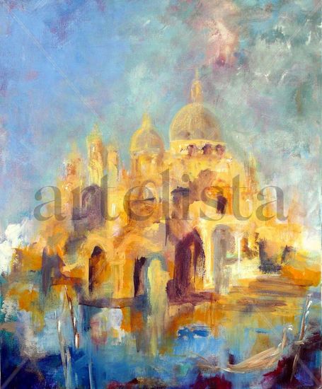 VENECIA AZUL Acrylic Canvas Landscaping