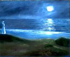 Noche en la playa Oil Canvas