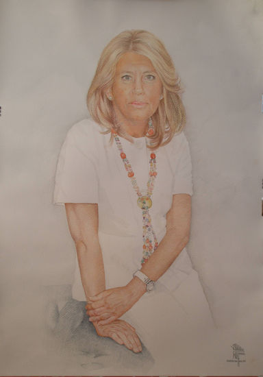 Alcaldesa de Marbella Mixed media Paper Portrait