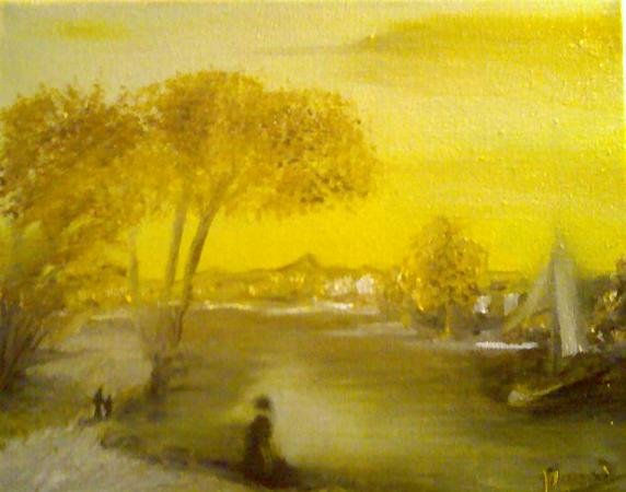 Atardecer Oil Canvas Landscaping