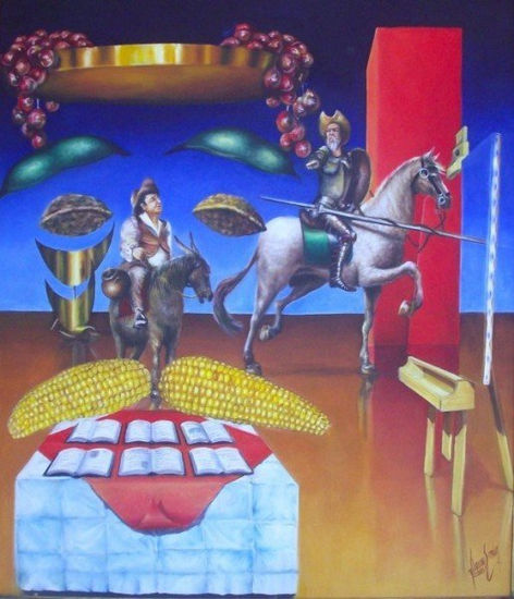 observaciòn mutua entre dos imaginarios. Oil Canvas Others