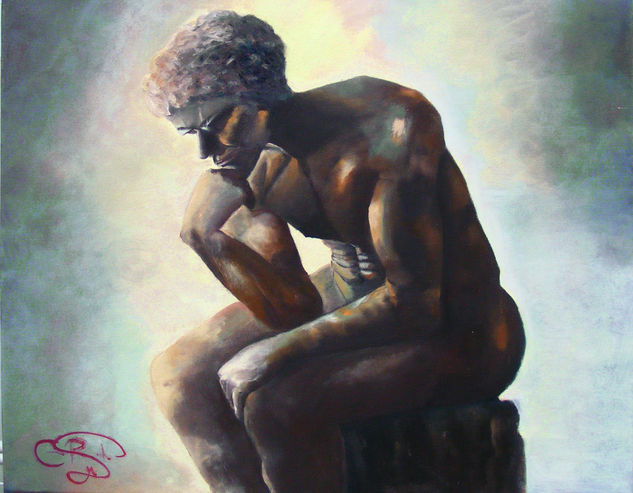 The Thinker - El Pensador Óleo Lienzo Paisaje