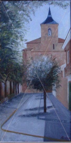 Iglesia en Desposorio de Membrilla (Ciudad Real)2008 Oil Canvas Landscaping