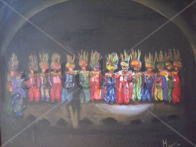 carnaval Oil Canvas Figure Painting