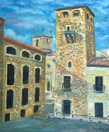 CÁCERES, Conjunto Monumental Histórico-Artístico Oil Canvas Landscaping