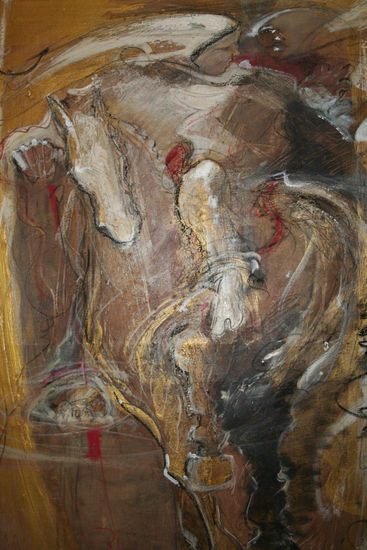 mutantes a caballo Acrylic Canvas Figure Painting