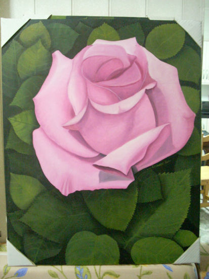 ROSA I Oil Canvas Floral Painting