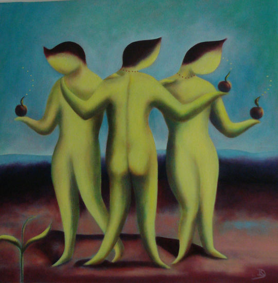 Las tres evas Oil Canvas Figure Painting