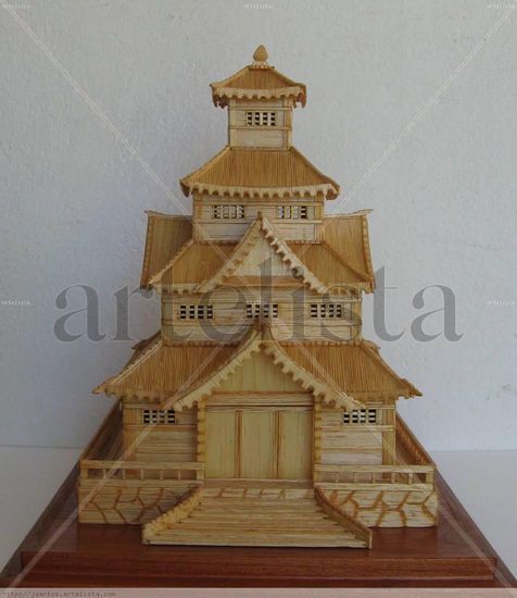 PAGODA ORIENTAL Wood Figurative