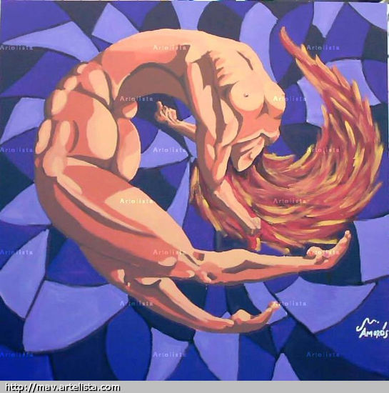 Mujer espiral Oil Canvas Figure Painting