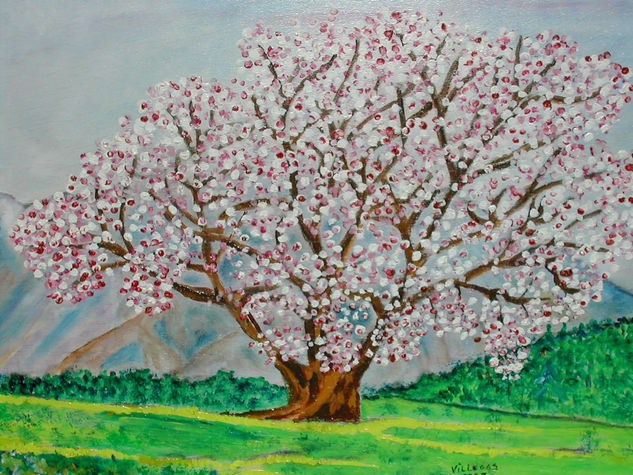 Almendro en flor Oil Panel Landscaping