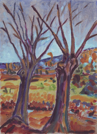 Arboles en invierno Oil Card Landscaping