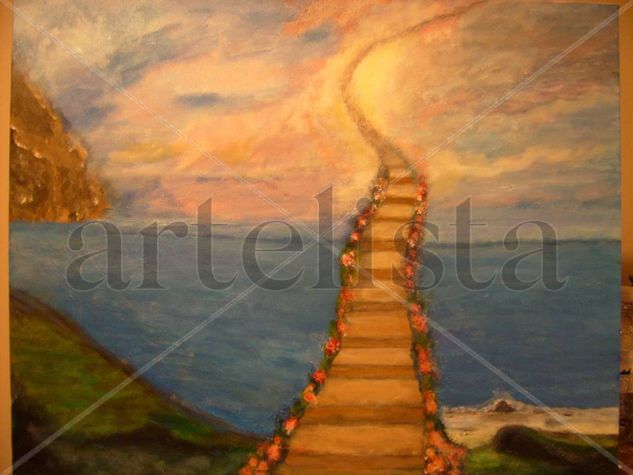 escalera al cielo Acrylic Canvas Landscaping