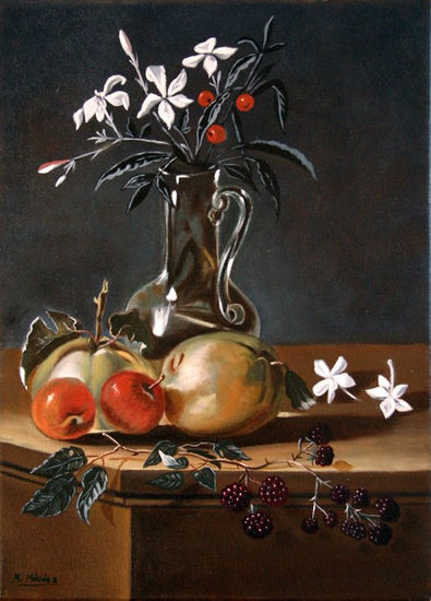 Bodegón recordando a José Ferrer Oil Canvas Still Life Paintings