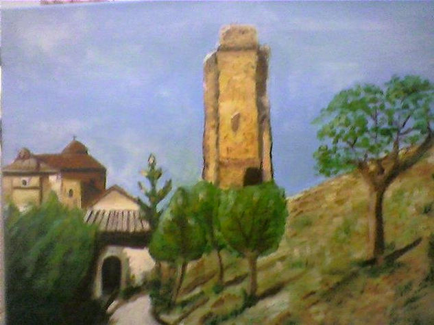 Torre vieja (Alacon) Oil Canvas Landscaping