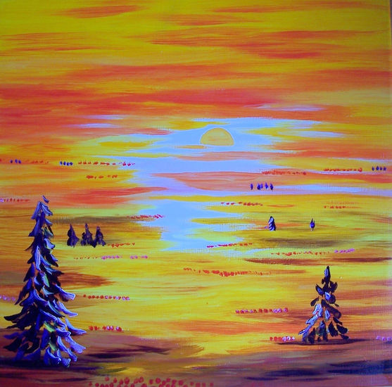 Atardecer Oil Canvas Landscaping