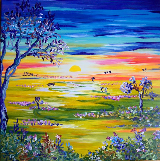 La sombra del árbol Oil Canvas Landscaping