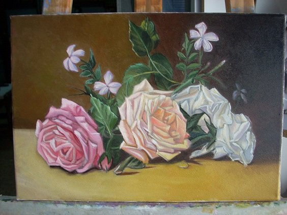 floresss Oil Canvas Floral Painting