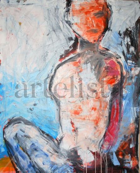 Untitled 12-08 Acrylic Canvas Figure Painting